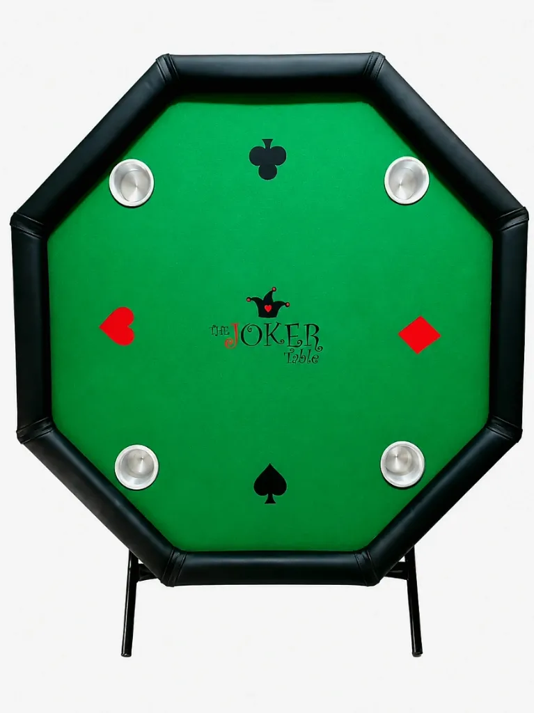 Octagon game table with 4 cups holders