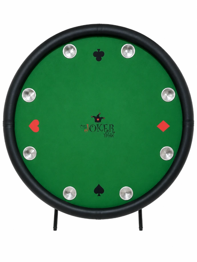 Round game table with 8 cups holders